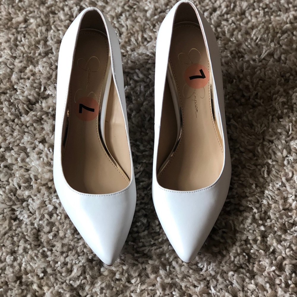 White Jessica Simpson pumps